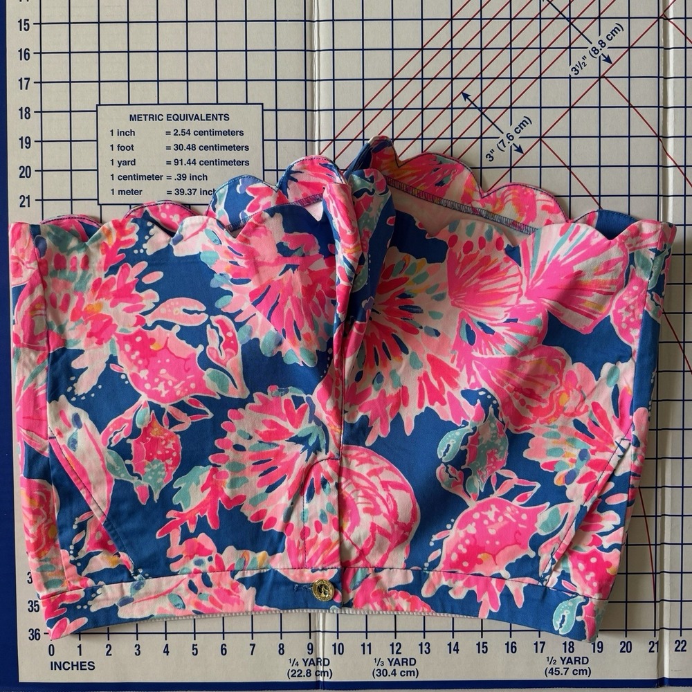 Lilly Pulitzer Womens Buttercup Stretch Short 5" Inseam 14 Bright Tropical - Picture 13 of 15
